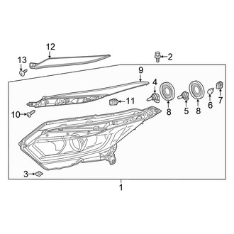 Honda OE - Front Lamps - Headlamp Components (Halogen)