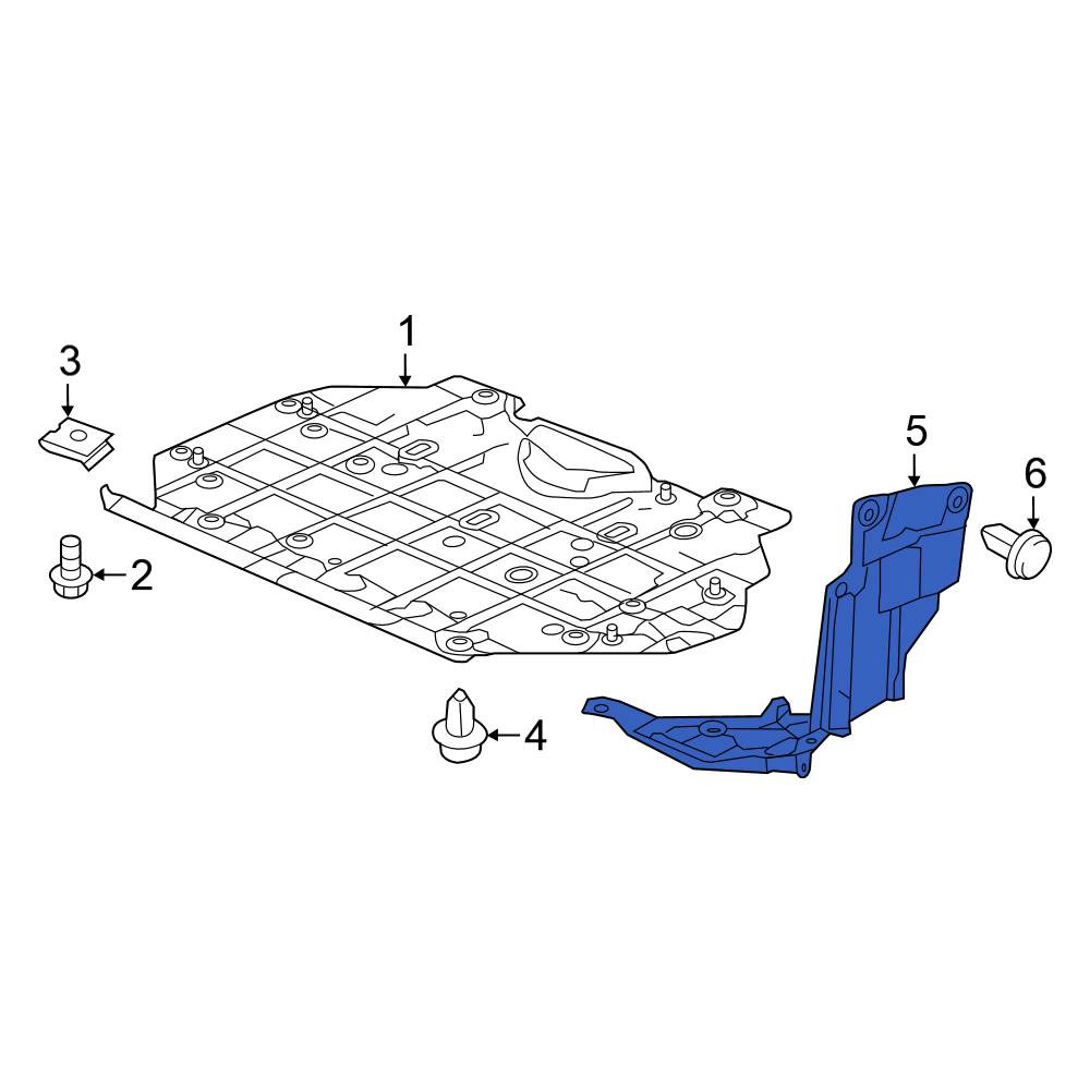 【プードルページ】 Honda OE 74115T7JH00 - Front Right Radiator Support Splash Shield