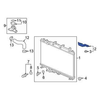 Honda OE - Left Radiator Mount Bracket