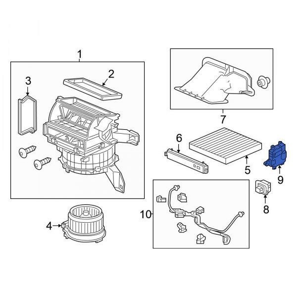 Honda OE 79350T5RA41 HVAC Air Adjustment Control Motor