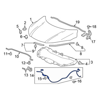 Honda OE - Front Hood Release Cable