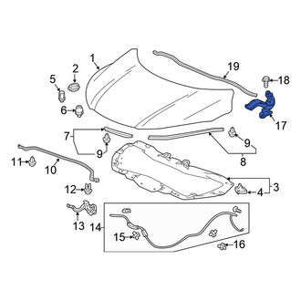Honda OE - Front Left Hood Hinge