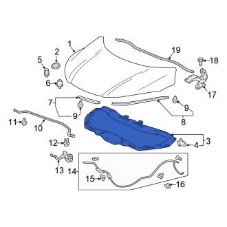 Honda OE - Front Hood Insulation Pad