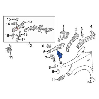 Honda OE - Front Left Frame Stiffener