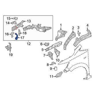 Honda OE - Front Right Frame Rail End