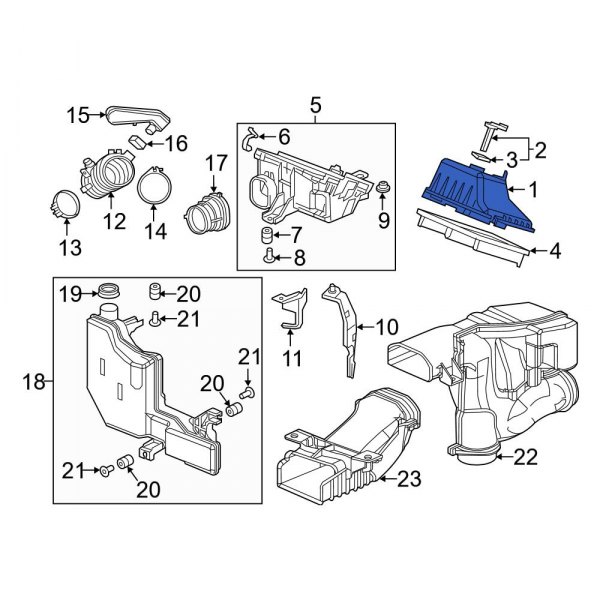 Honda OE 1721051BH00 Front Air Cleaner Cover