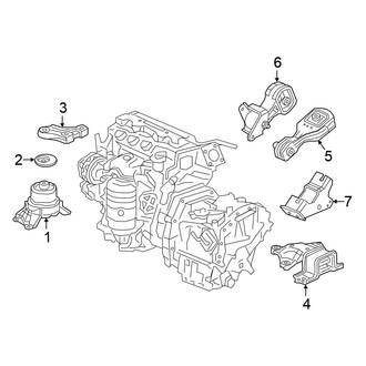 Honda OE - Engine / Transaxle - Engine & Transmission Mounting (Automatic CVT Tr)