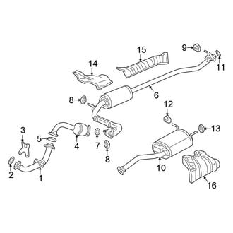 Honda OE - Exhaust System - Exhaust Components (FWD)