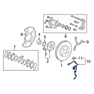 Honda OE - Front Left ABS Wheel Speed Sensor