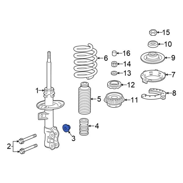Honda OE 90382STKA01 Suspension Strut Nut