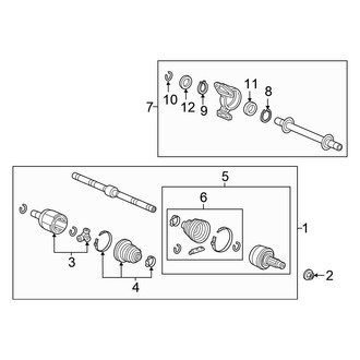 Honda OE - Front Suspension - Drive Axles