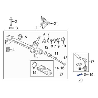 Honda OE - Outer Steering Tie Rod End Cotter Pin