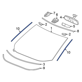 Honda OE - Front Center Windshield Molding