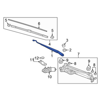 Honda OE - Front Left Wiper Arm