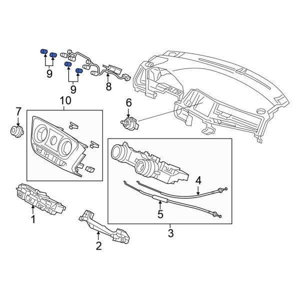 Honda OE 79555T5AJ01 HVAC Temperature Control Bulb