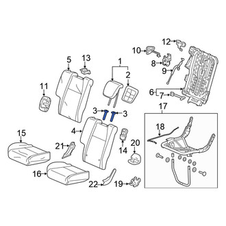 Honda OE - Rear Right Headrest Guide