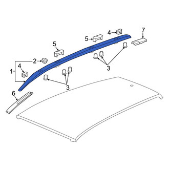 Honda OE - Left Roof Luggage Carrier Side Rail