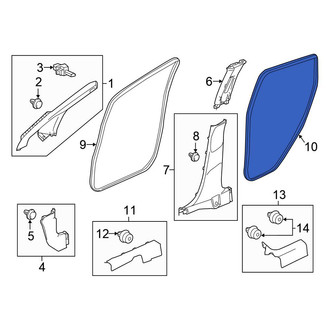 Honda OE - Rear Inner Door Seal