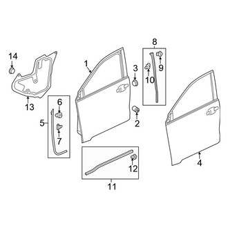 Honda OE - Front Door - Door & Components