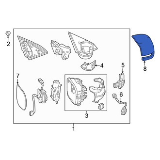 Honda OE - Front Right Door Mirror Cover