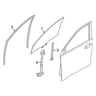 Honda OE - Front Door - Glass & Hardware