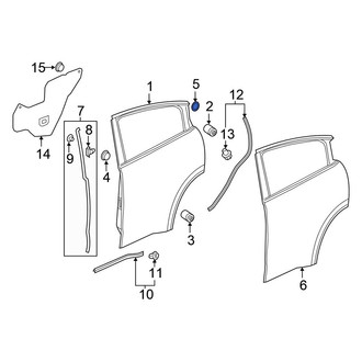 Honda OE - Rear Door Shell Seal