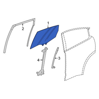 Honda OE - Front Right Door Glass
