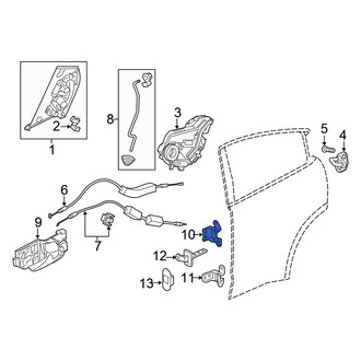 Honda OE - Rear Right Upper Door Hinge