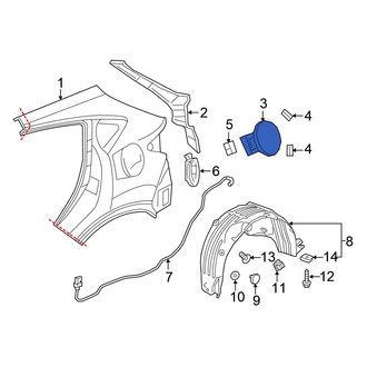 Honda OE - Rear Fuel Filler Door