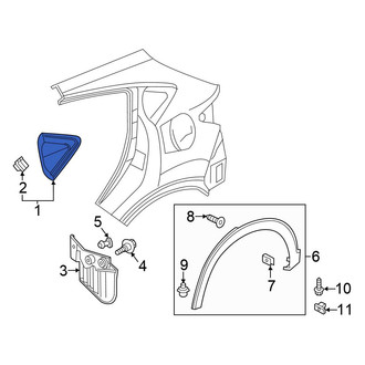 Honda OE - Front Left Body C-Pillar Molding