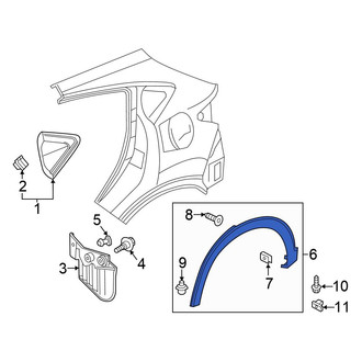 Honda OE - Rear Left Wheel Arch Molding