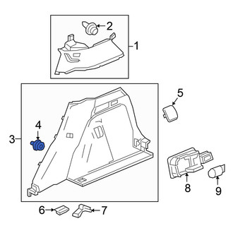 Honda OE - Rear Door Window Molding Clip