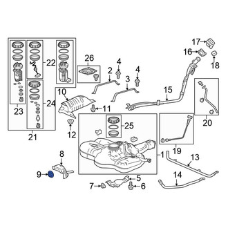 Honda OE - Floor Pan Splash Shield Nut
