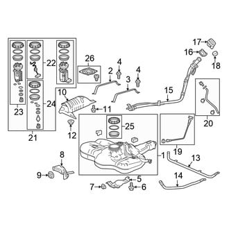 Honda OE - Fuel System Components (FWD)