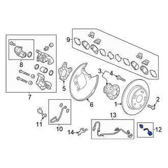Honda OE - Rear ABS Wheel Speed Sensor