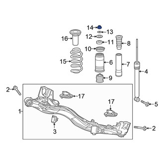 Honda OE - Suspension Shock Absorber Nut