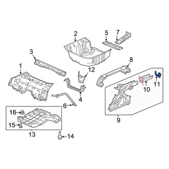 Honda OE - Rear Right Frame Rail End