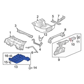Honda OE - Rear Floor Pan Splash Shield