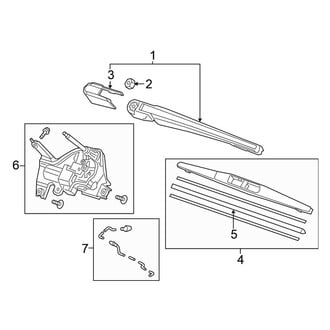 Honda OE - Lift Gate - Wiper & Washer Components