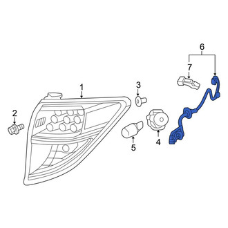 Honda OE - Rear Right Tail Light Wiring Harness