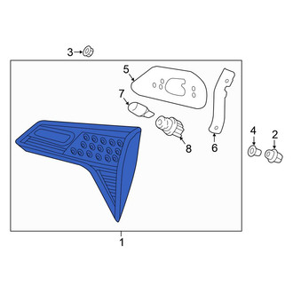 Honda OE - Rear Left Inner Tail Light Assembly