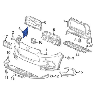 Honda OE - Front Right Radiator Support Air Deflector