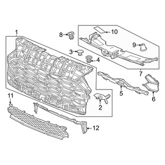 Honda OE - Front Bumper & Grille - Grille & Components (EX-L)