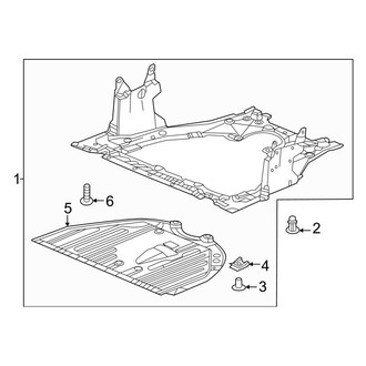 Honda OE - Radiator Support - Splash Shields