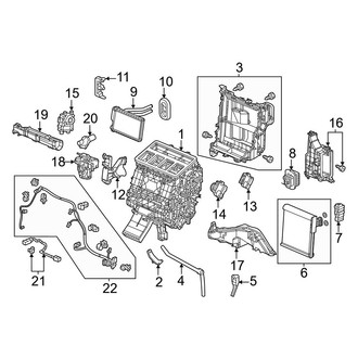 Honda OE - Air Conditioner & Heater - Evaporator & Heater Components