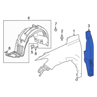 Honda OE - Front Right Fender Insulator