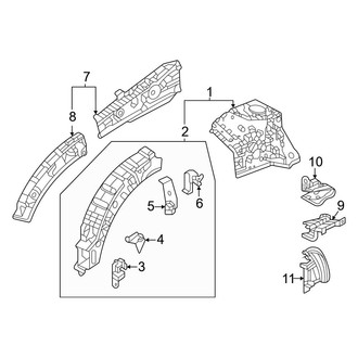 Honda OE - Fender - Structural Components & Rails (Upper Components)