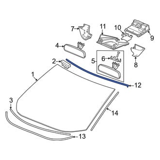 Honda OE - Front Upper Windshield Molding