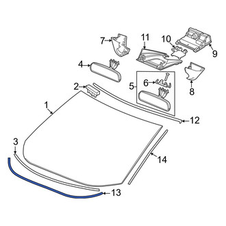 Honda OE - Front Lower Windshield Molding