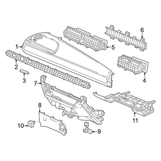 Honda OE - Instrument Panel Components (Passenger Side)